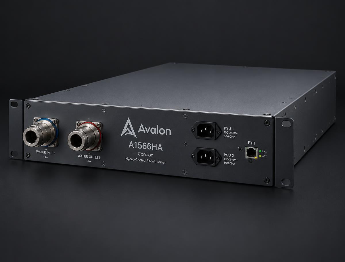 Canaan Avalon Miner A1566HA hydro-cooled SHA-256 ASIC miner